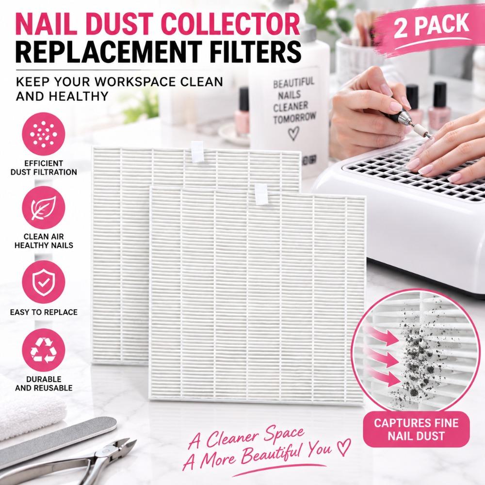 Reusable Nail Suction Machine Filter Dust Collection Filter  Professional Salon Use