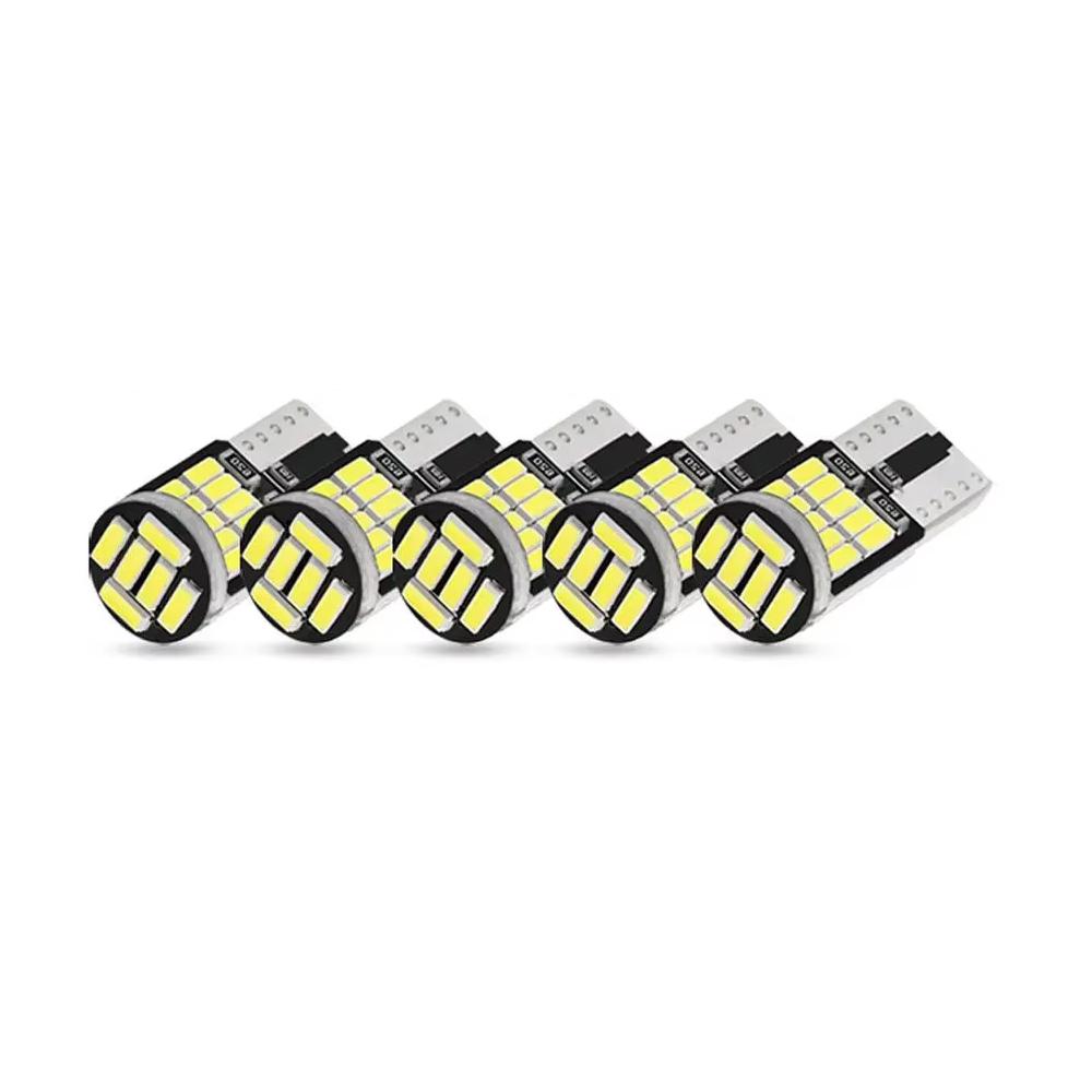 

Светодиодная лампа Canbus для автомобиля, W5W T10 194, 26SMD 4014, Автомобильная клиновидная лампа высокой яркости, Подсветка номерного знака, Салонная лампа, 12В, 10 шт. WHITE
