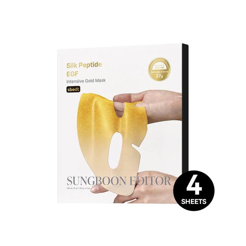 SUNGBOON EDITOR Silk Peptide EGF Intensive Gold Mask 4 Sheets
