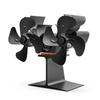 Double Head Shape Fireplaces Fan Quiet Operate Heat Powered Stove Fan for Wood Burners Efficient Heat Distribution