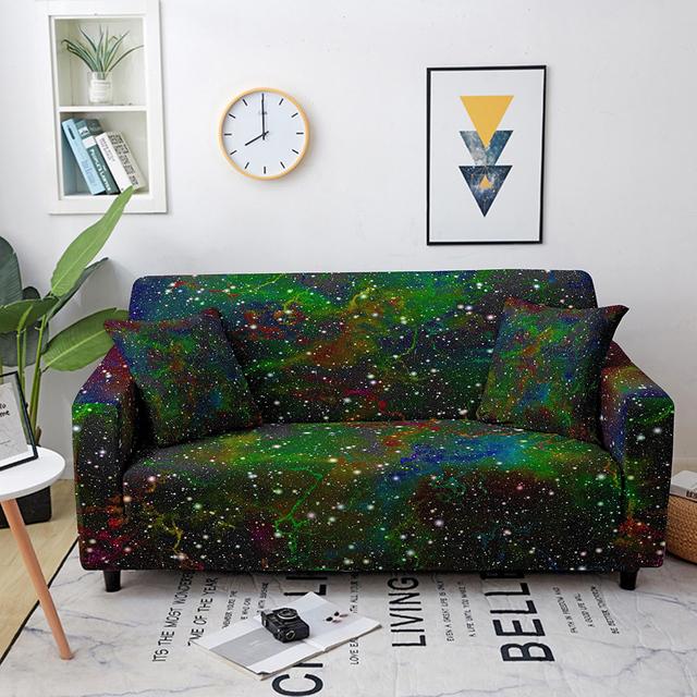 Elastyczny Pokrowiec na Sofę Mystic Sky do Salonu Pokrowiec Ochronny Meble Domowe Dekoracja Świąteczna