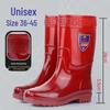 Men's Tan Quick-Dry High-Top Rain Boots - Waterproof, Non-Slip, No-Mesh Rubber Shoes