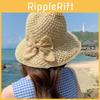 Versatile Straw Womens Hat Wide Brim For Sun Protection With Elegant Bow Knot