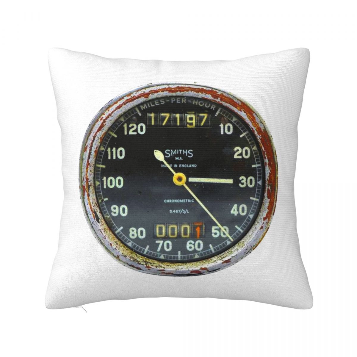 

OLD SPEEDOMETER Square Pillowcase Cushion Cover Pillow Case Throw Pillow Cover for Home Sofa Living Room 12x12Inch