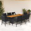 VidaXL 9-Piece Garden Dining Set with Cushions, Patio Table and Chairs, Patio Furniture, Outdoor Furniture, 3212073