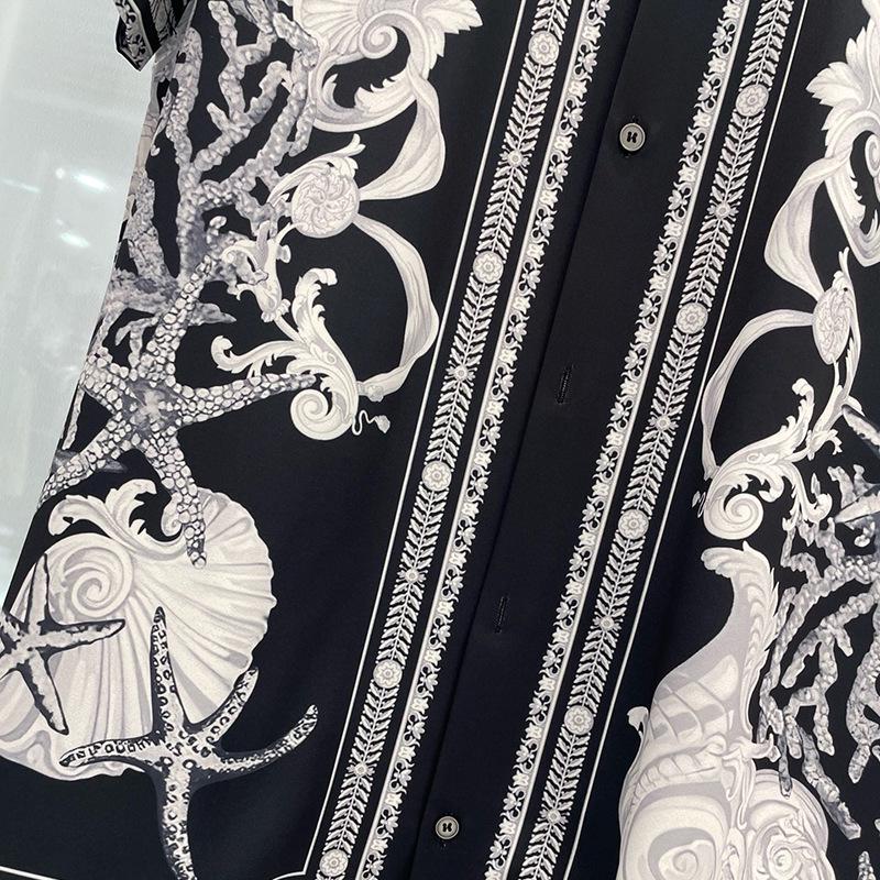 2024 Summer European & American Trend: Men's Casual Digital Print Shirt & Shorts Set
