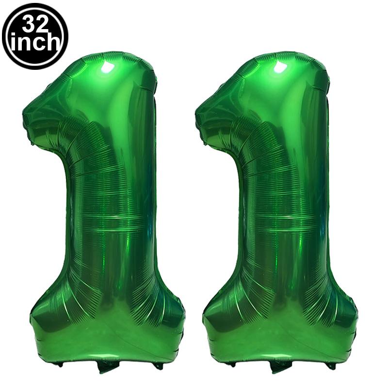 Green Large Numbers Balloon 32 Inch 0 1 2 3 4 5 6 7 8 9 Jungle Birthday Digit Bachelorette Balloons Figure Golob Party Ballon