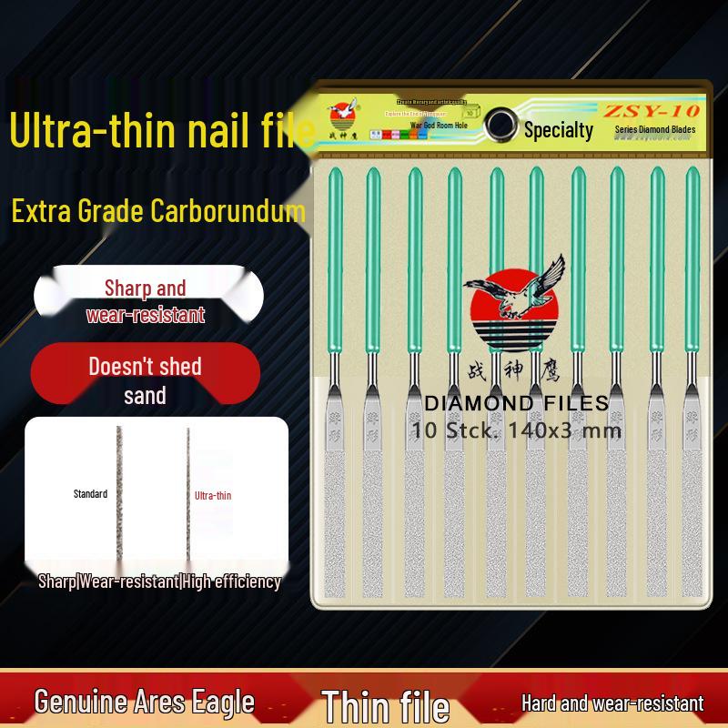 Eagle Diamond Ultra-thin 1mm Mini Flat File Rasp Tool Practical 3*140mm Single-sided - 1 piece