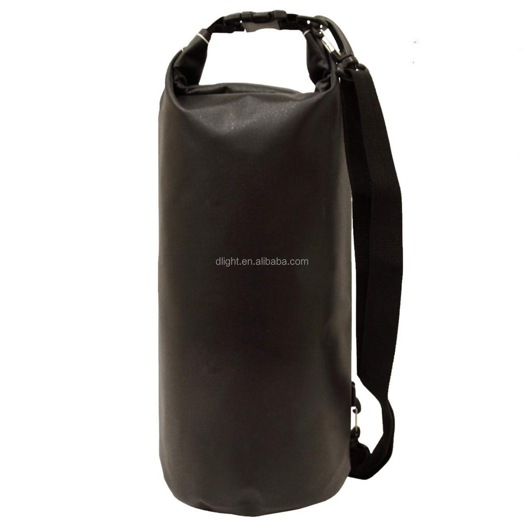 Custom Logo 15L 500D PVC Tarpaulin Foldable Roll-Top Dry Bag Waterproof Travel Accessory for Outdoor Activities-Kayaking Camping