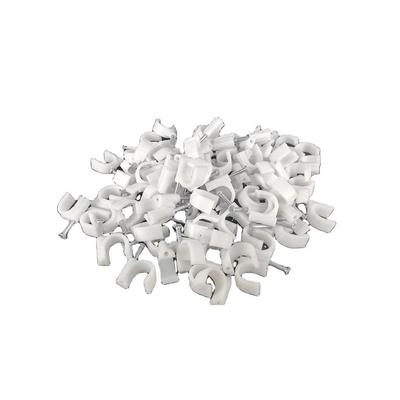 100 Pieces Home Hotel Portable Round Wall Cable Clip with Nail Assortment Living Room Bedroom Cord Holder Accessories