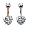 Rings Pc Belly Button 1 Nail 14g Surgical Steel Navel Rings Dangle Navel Body Piercing Jewelry