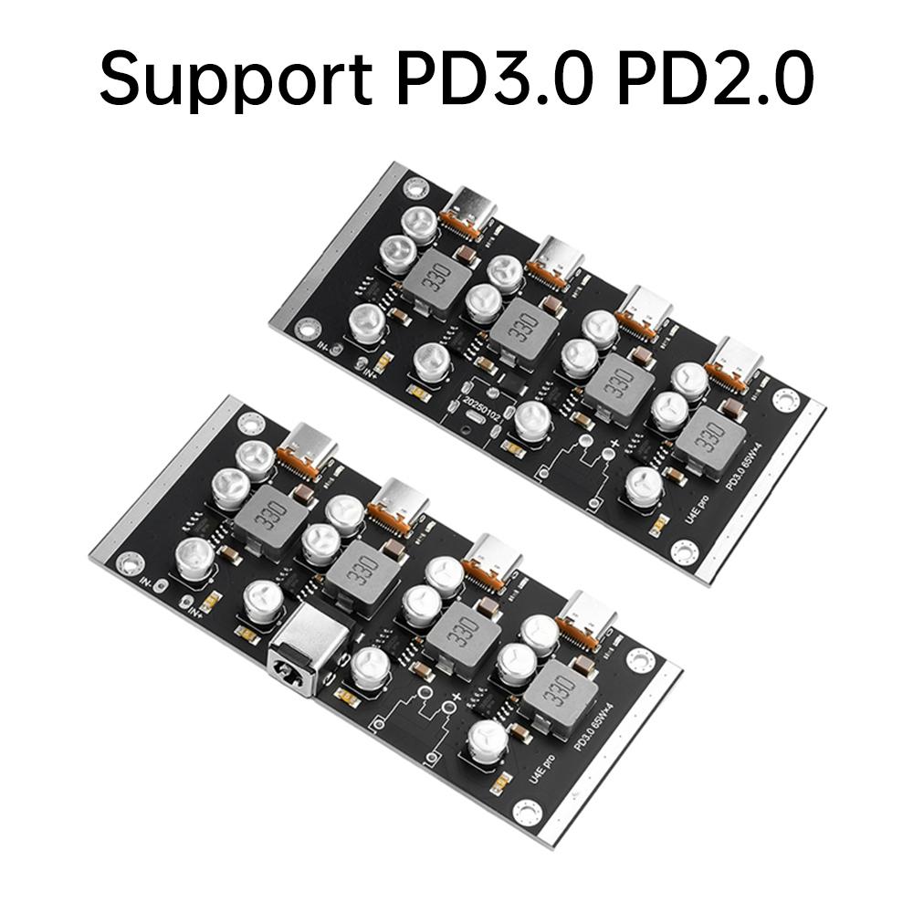 4-way PD65W Fast Charging Module PRO Type-C Interface Support PD3.0/2.0 QC3.0/2.0 FCP AFC Fast Charging DC5.5*2.5/DC5.5*5.1