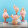 Creative Resin Woman Yoga Figurine Sculpture Craft Living Room Decoration Office Bookshelf Yoga Girl Ornament Exquisite Gift New