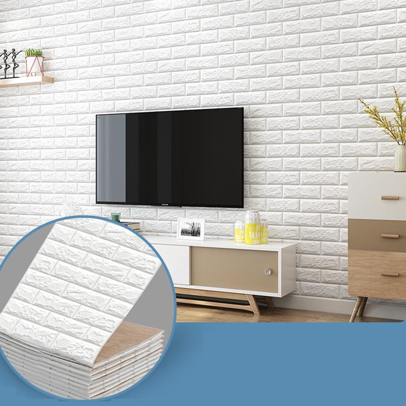 5m 3D Wallpaper Decoration Self-adhesive Antique Foam Brick Wallpaper Living Room Bedroom Waterproof 3d Wall Sticker