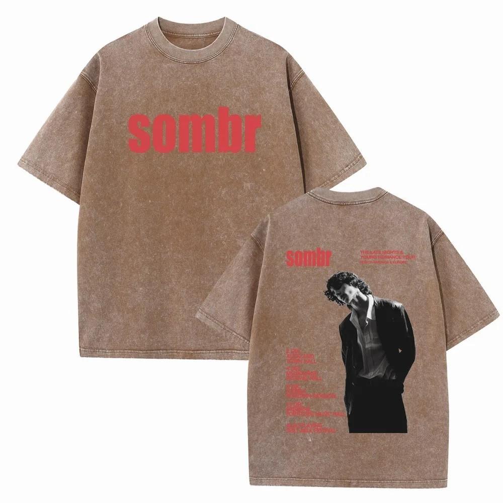 Sombr World Tour Vintage Music TShirt ONeck Cotton Short Sleeve Tee L
