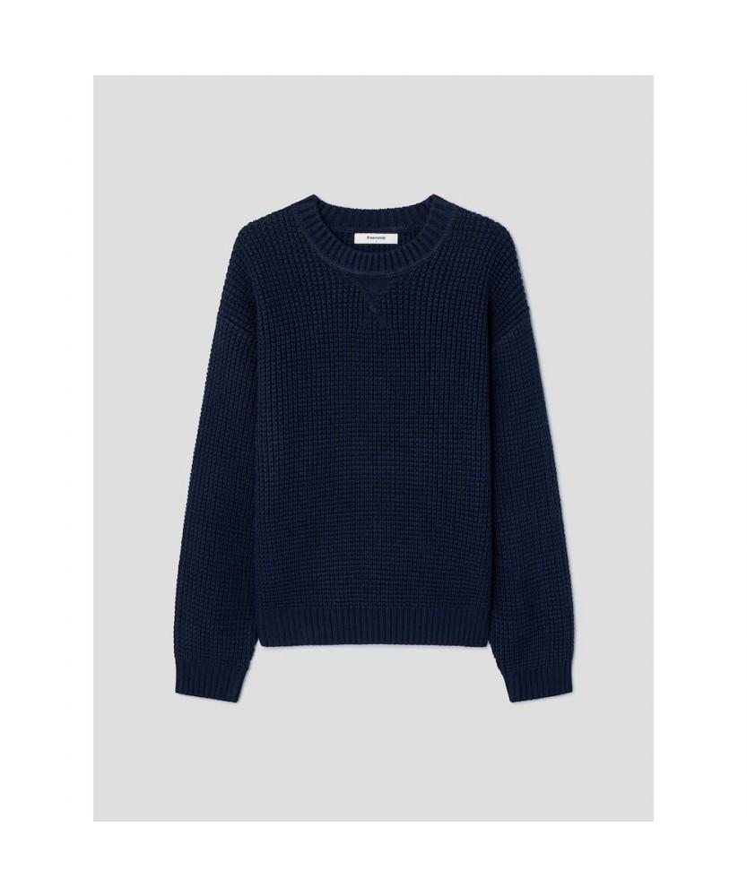8SECONDS Casual Fisherman Round Knit Navy