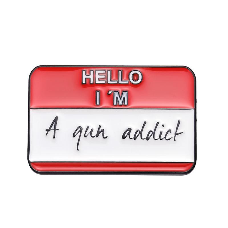 Style Cute Cartoon English Letter Badge Brooch Unique Alloy Pin For Trendsetters