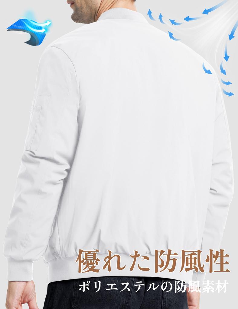 KEFITEVD Winter Plus Autumn Quilted Bomber Military Size 3XL Men's Jacket, Size, Outerwear, Windproof, Jacket, Style, White,