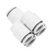 4 6 8 1012mm Außendurchmesser Rohr PRG Fünf-Wege Weiß Pneumatik-Luftfitting Schnellverschluss Steckverbinder Variabler Durchmesser