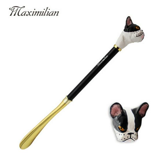 Maximilian Luxury Shoehorn with Metal and Wood Handle for Home or Hotel Use