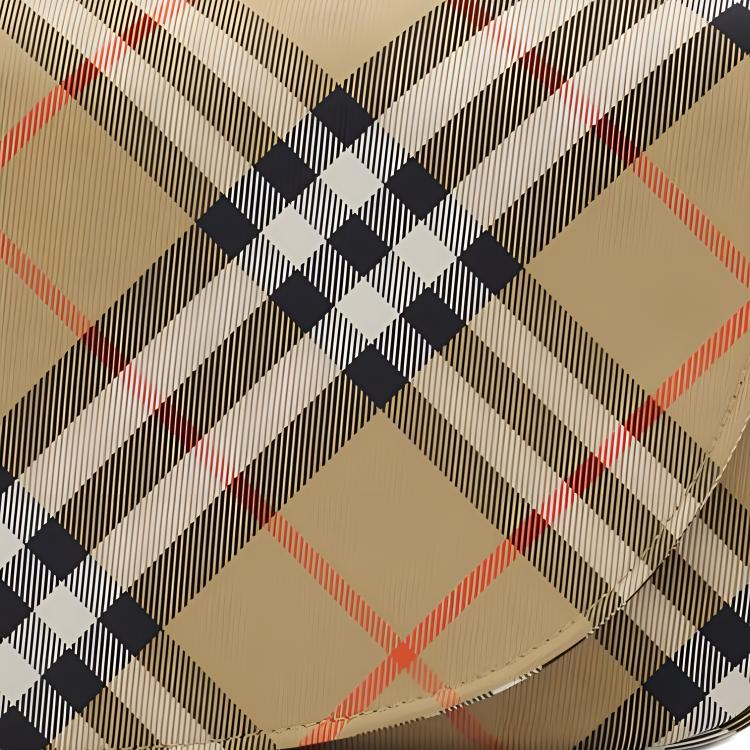 Burberry Check Adjustable Webbing Nylon Crossbody Shoulder Bag Kids bags Beige 80895061