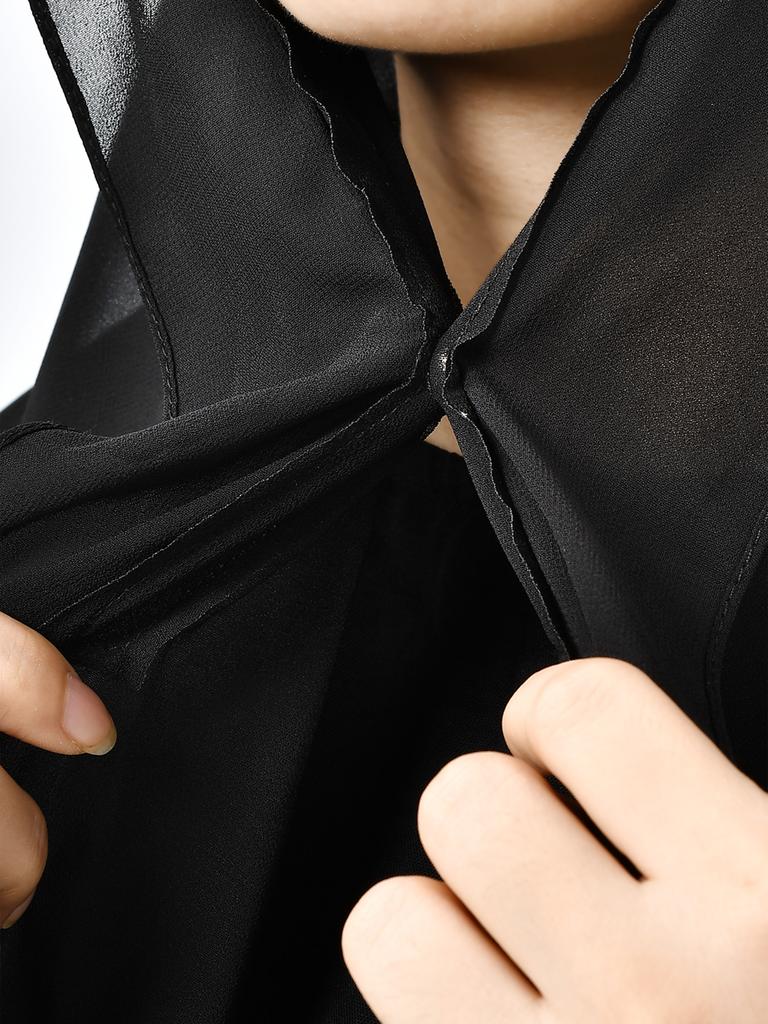 Newest Instant Chiffon Hijab With Magnetic Buckle Solid Color Woman Muslim Hijab Scarf Islamic Turban Fashion Headband Shawl