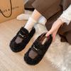 Thick-soled Heightening Fluffy Shoes Women's 2025 New Winter Wear Velvet Cotton Shoes Internet Celebrities Wear Two Beanie Shoes