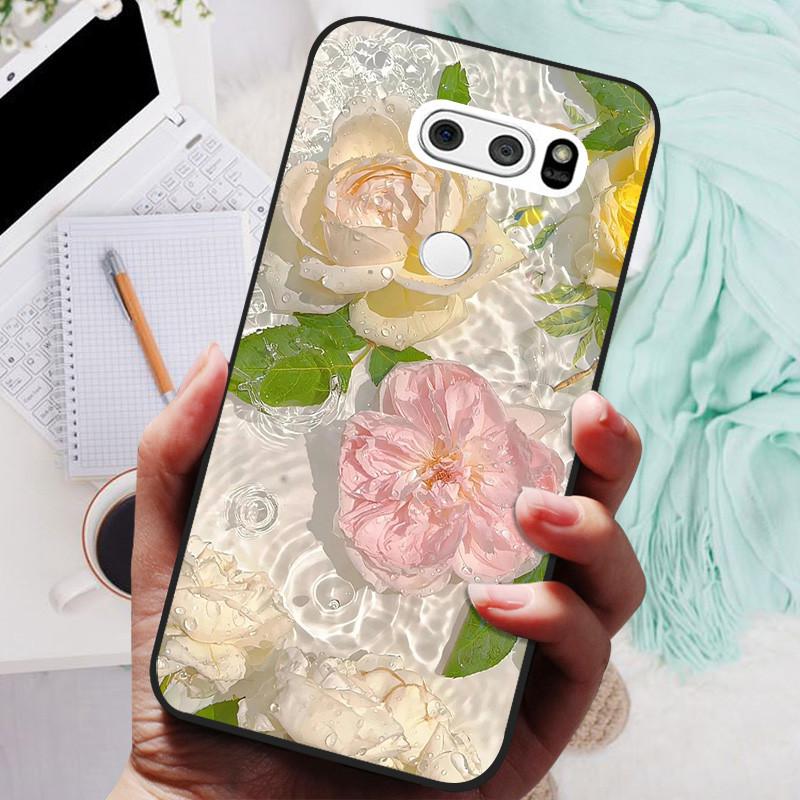 Para LG V30 V30+ Funda Gato Lindo Pintado Trasera para Teléfono Para LG V35 V30S Thinq Funda Silicona Suave Para LGV30 V30 Plus Fundas Coques