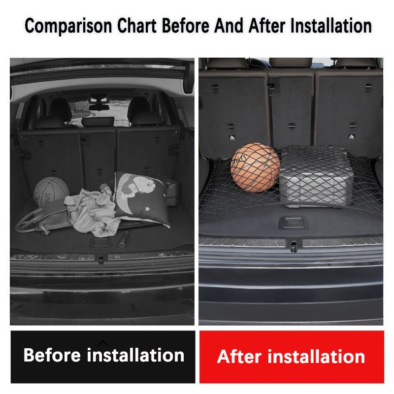 Car Trunk Nets For Skoda Karoq NU7 2017~  Car Boot Trunk Network Hooks Mesh Net Cargo Organizer Storage Auto Accessories