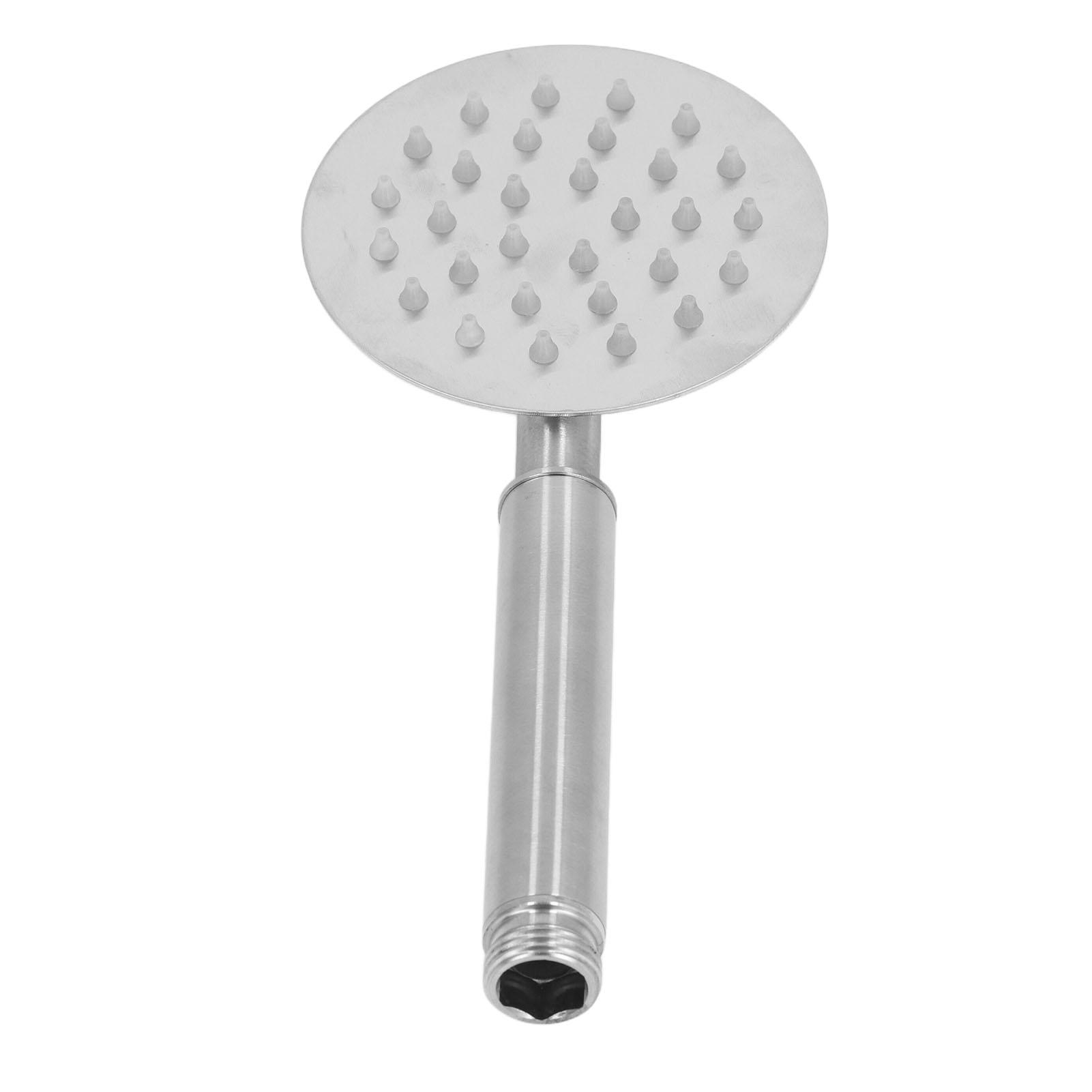 

Handheld Shower Head Prevent Clogging Nozzle 304 Stainless Steel High Pressure Replacement Shower Head for Bathroom серебряный