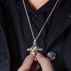 Twisted Cross Pendant Necklace Retro Gothic Chain Necklace Fashion Jewelry for Men Women