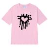 2025 New in Heart Print Japanese Simple short sleeve T-shirts Men Women Fashion Y2k Cotton T shirt Unisex Trend Oversized Tops