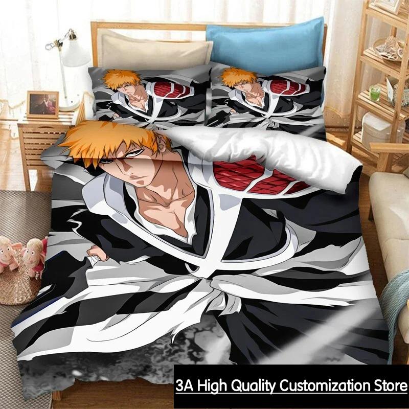 Comforter Anime Bleach Thousand-Year Blood War Bedding Set Double Twin King Comforter Boys Girls Adults Bedroom