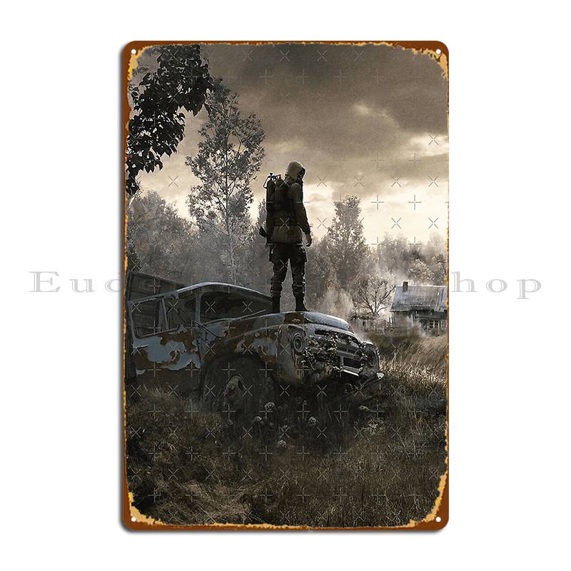 Stalker Game Granvilledoyon Metal Sign Decoration Living Room Living Room Designs Garage Tin Sign Poster 20X30CM