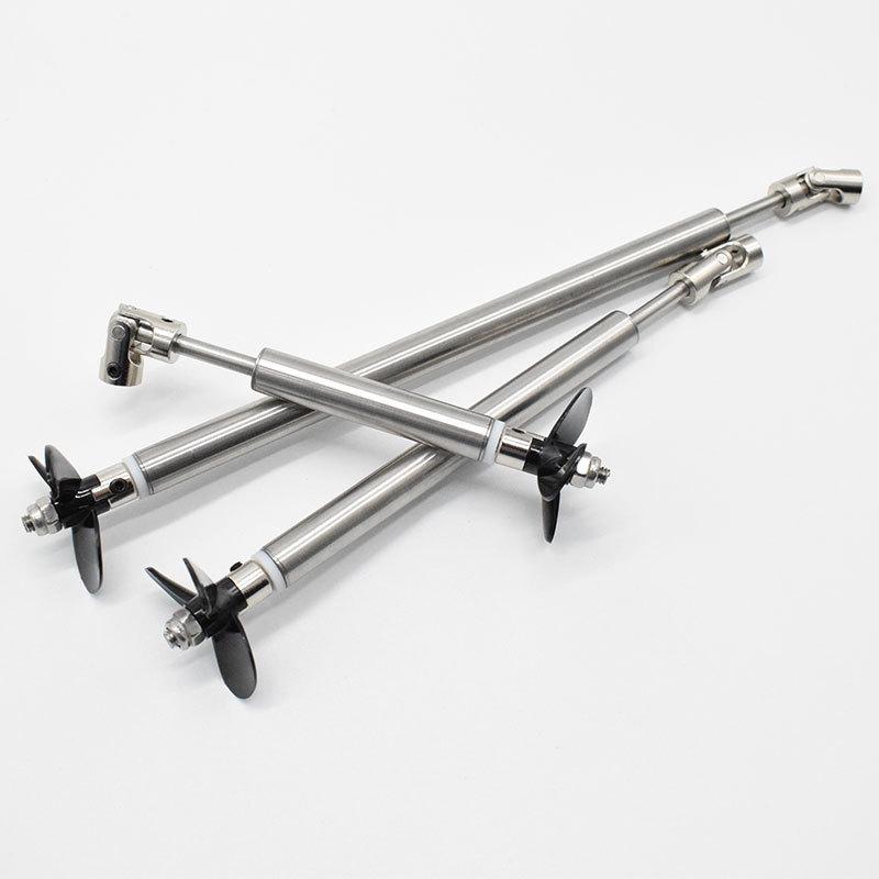 Rc Boat Drive Shaft Kit 4mm Stainless Steel Transmission Shaft + Universal Joint + Propeller Fits For DIY Rc Model Boat