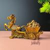 Copper Gold Horse Yuanbao Zodiac Carriage Ornament