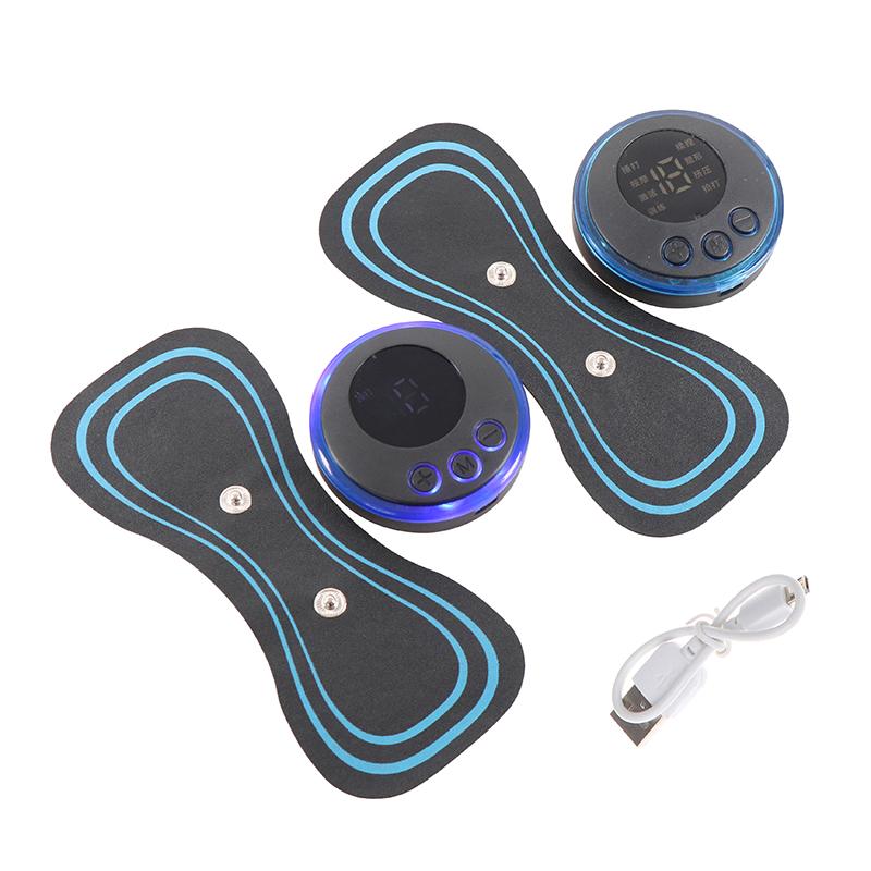 Portable Ems Neck Stretcher Electric Massager 8 Mode Cervical Massage Patch Pulse Muscle Stimulator Relief Pain