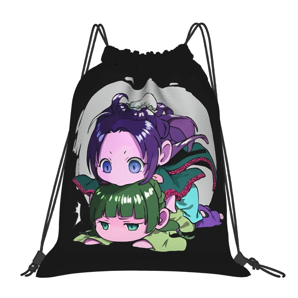 Cartoon Maomao Drawstring Bag Manga YSK Fashion Foldable Sackpack String Bags Men Outdoor Beach Backpack