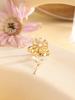 New Light Luxury Adjustable Ring Sunflower Zircon Simple, Fresh, High End Open Ring
