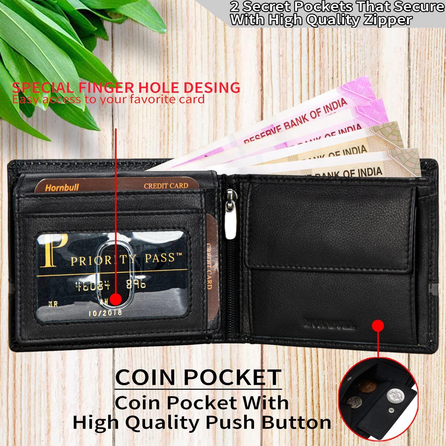 Мужской бумажник Stella Aqua с RFID-блокировкой из кожи синий — фото 4