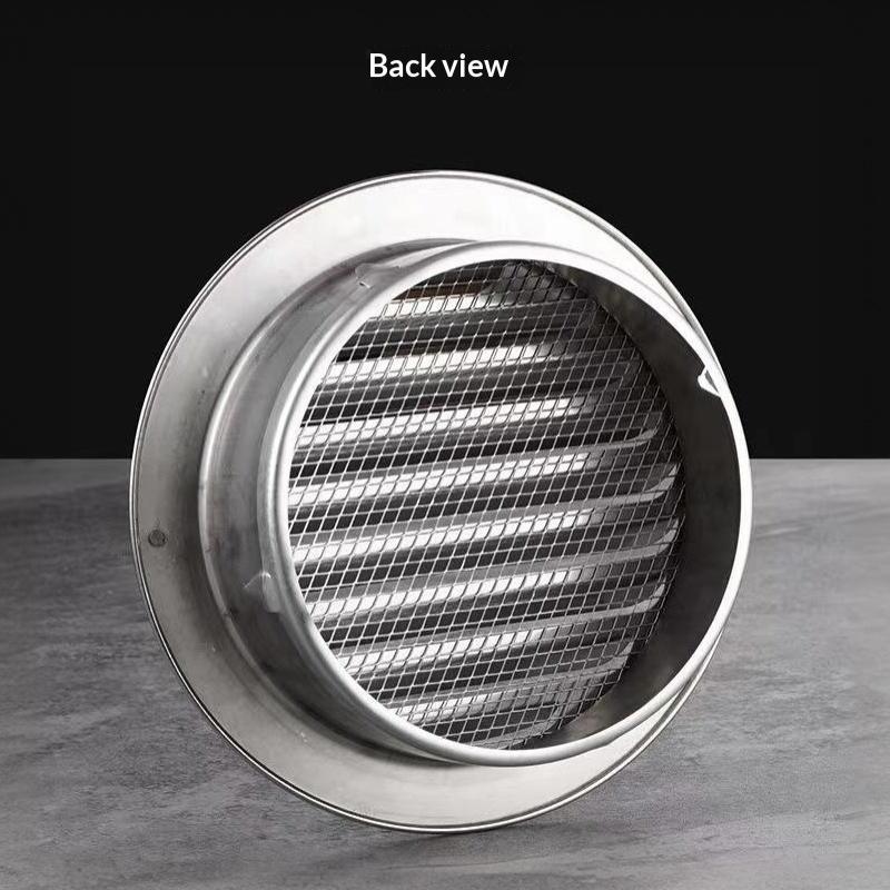 Stainless Steel Exterior Wall Air Outlet Vent Grille 70-300Mm Round Duct Cap Air Ventilation Cover Hole Plug Ventilation System