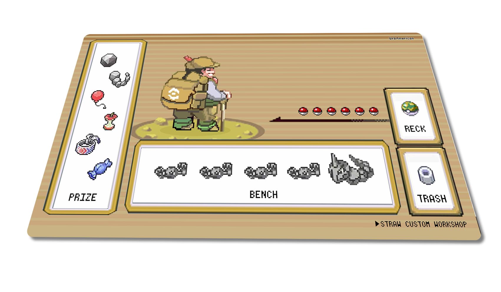 

Игровой коврик с полной прошивкой Резиновый игровой коврик для одного человека Эксклюзив для битв TCG Высококачественный игровой коврик Pokemon с водонепроницаемой сумкой для хранения Карточная игра