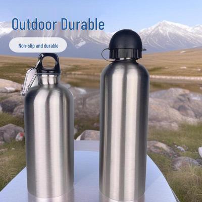 Bouteille d'eau de sport portable en acier inoxydable, grande capacité et goulot étroit