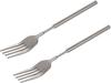 Extendable Fork, 8.7 to 25.4 Inch Long Handle Fork, Extra Long Fork, Telescopic BBQ Fork, Stainless Steel Dinner Fork, Fruit Dessert Fork Long Handle