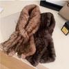 Temperament Versatile Snow Rabbit Fur Scarf Female Is Imitation Sable Woven Real Fur Collar Winter Plush Fashion Scarf
