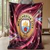 Couverture sur le thème de Manchester City Couverture douce en flanelle Couverture jetée pelucheuse Couverture douillette pour canapé et lit pour la décoration de la maison