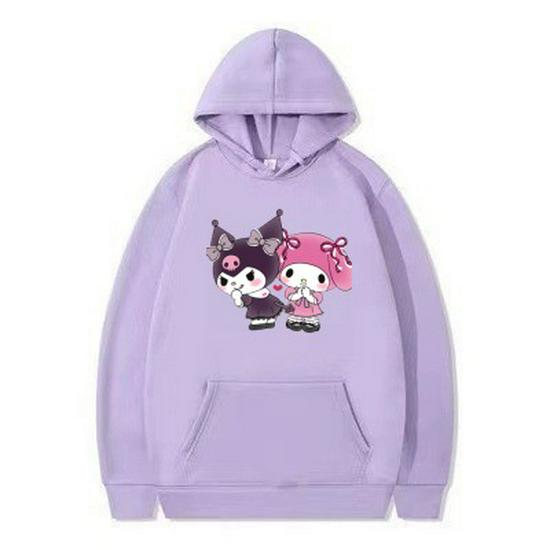 Kuromi Cartoon Casual Kids Long Sleeve Hoodie - Medium/Large 130 cm светло-фиолетовый