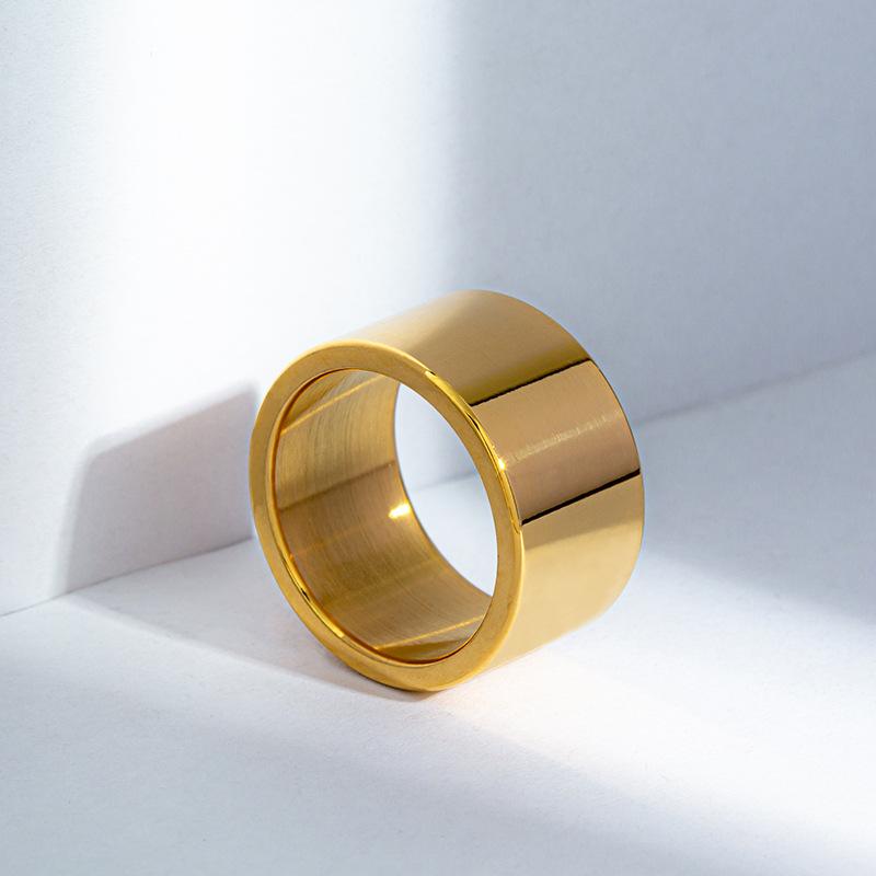 High Quality Brushed Ring For Men Stainless Steel 12mm Wide Bulky Punk Male Band Jewelry Accessories