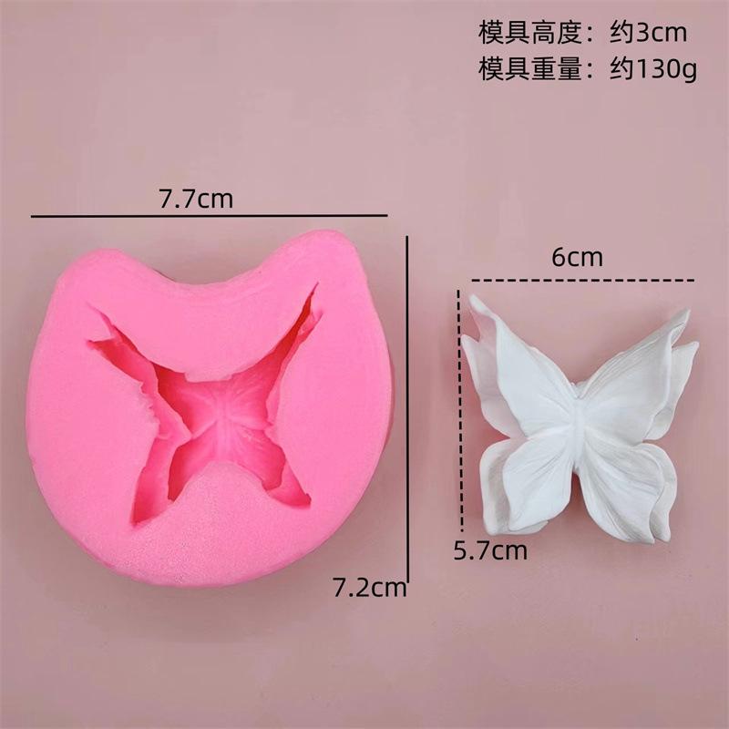 Flower Butterfly 3D Flying Butterfly Silicone Mold Cake Decoration Mold Flip Sugar Gypsum Dropping Glue DIY Decoration Mold