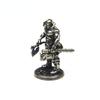 Weißes Kupfer Metall Solider Miniaturen Figur Vintage Starke Männer Krieger Ornament Desktop Dekoration Zubehör Spielzeug Geschenk